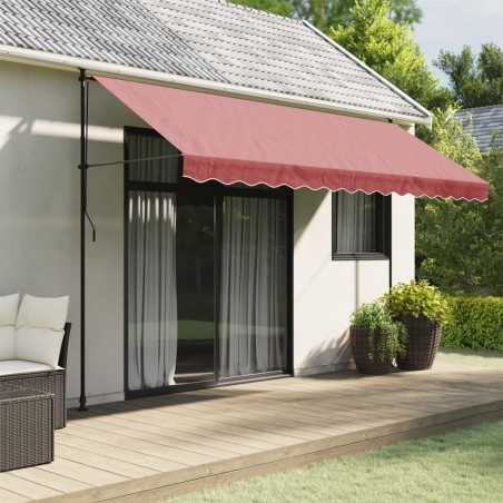 Tissu de remplacement de cantonnière d’auvent rayure bordeaux 