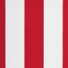 Tissu de remplacement de cantonnière d’auvent rouge blanc 4 m 
