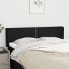 Tête de lit avec oreilles Noir 147x16x78/88 cm Tissu 