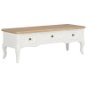 Meuble TV blanc 100x35x35 cm bois 