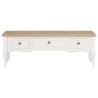 Meuble TV blanc 100x35x35 cm bois 
