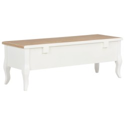 Meuble TV blanc 100x35x35 cm bois 