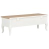 Meuble TV blanc 100x35x35 cm bois 