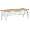 Meuble TV blanc 100x35x35 cm bois 