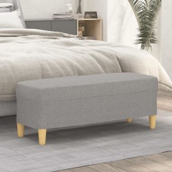 Banc Gris clair 100x35x41 cm Tissu 