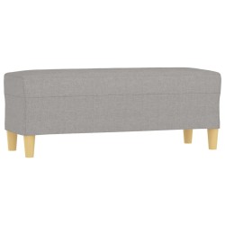 Banc Gris clair 100x35x41 cm Tissu 