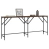 Table console chêne marron 180x29x75 cm bois d'ingénierie 