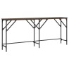 Table console chêne marron 180x29x75 cm bois d'ingénierie 