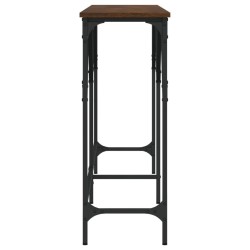 Table console chêne marron 180x29x75 cm bois d'ingénierie 