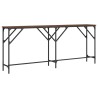 Table console chêne marron 180x29x75 cm bois d'ingénierie 