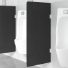 Brise-vue pour urinoir mural noir 90x40 cm verre trempé 