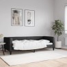 Lit de repos sans matelas noir 80x200 cm tissu 