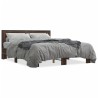 Cadre de lit sans matelas chêne marron 150x200 cm 