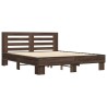 Cadre de lit sans matelas chêne marron 150x200 cm 
