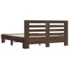 Cadre de lit sans matelas chêne marron 150x200 cm 