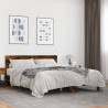Cadre de lit sans matelas chêne fumé 160x200 cm 