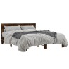 Cadre de lit sans matelas chêne fumé 160x200 cm 