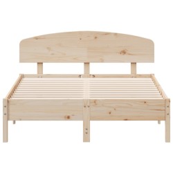 Cadre de lit sans matelas 120x190 cm bois de pin massif 