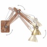 Lampe murale Style industriel Laiton Rond E27 