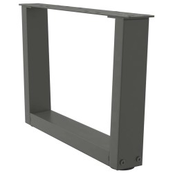 Pieds de table basse en forme de V, 2 pièces, anthracite, 50 x (30-31,3) cm, acier 
