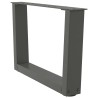Pieds de table basse en forme de V, 2 pièces, anthracite, 50 x (30-31,3) cm, acier 