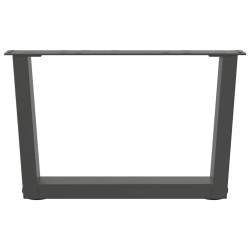 Pieds de table basse en forme de V, 2 pièces, anthracite, 50 x (30-31,3) cm, acier 