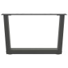 Pieds de table basse en forme de V, 2 pièces, anthracite, 50 x (30-31,3) cm, acier 