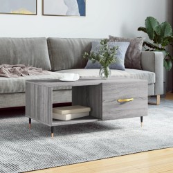 Table basse sonoma gris 90x50x40 cm bois d'ingénierie 