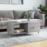 Table basse sonoma gris 90x50x40 cm bois d'ingénierie 