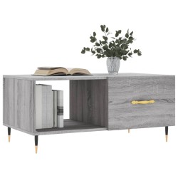 Table basse sonoma gris 90x50x40 cm bois d'ingénierie 