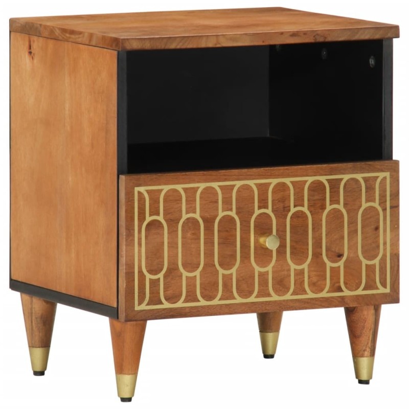 Table de chevet 40x33x46 cm Bois de manguier solide 