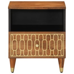 Table de chevet 40x33x46 cm Bois de manguier solide 