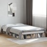 Cadre de lit sans matelas gris béton 120x200 cm 