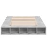 Cadre de lit sans matelas gris béton 120x200 cm 