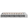 Cadre de lit sans matelas gris béton 120x200 cm 