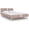 Cadre de lit sans matelas cappuccino similicuir 140x200 cm 