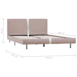 Cadre de lit sans matelas cappuccino similicuir 140x200 cm 