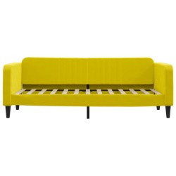 Lit de repos sans matelas jaune 80x200 cm velours 