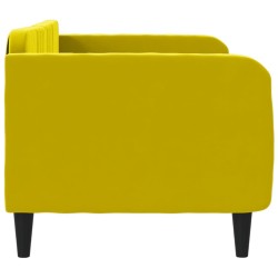 Lit de repos sans matelas jaune 80x200 cm velours 