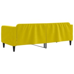 Lit de repos sans matelas jaune 80x200 cm velours 