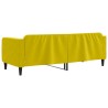 Lit de repos sans matelas jaune 80x200 cm velours 