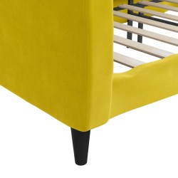 Lit de repos sans matelas jaune 80x200 cm velours 