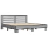 Cadre de lit sans matelas sonoma gris 200x200 cm 