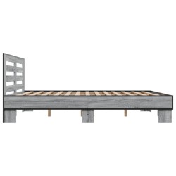 Cadre de lit sans matelas sonoma gris 200x200 cm 