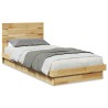 Cadre de lit avec tête de lit sans matelas 75 x 190 cm 