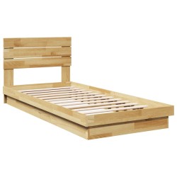Cadre de lit avec tête de lit sans matelas 75 x 190 cm 