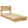 Cadre de lit avec tête de lit sans matelas 75 x 190 cm 
