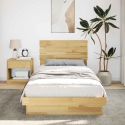 Cadre de lit avec tête de lit sans matelas 75 x 190 cm 