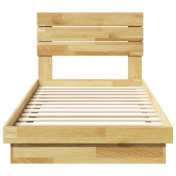Cadre de lit avec tête de lit sans matelas 75 x 190 cm 