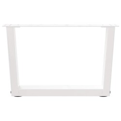 Pieds de table basse en forme de V, 2 pièces, blanc, 50 x (30-31,3) cm, acier 